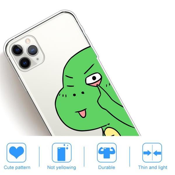 Grote foto for iphone 11 pro lucency painted tpu protective funny dino telecommunicatie mobieltjes