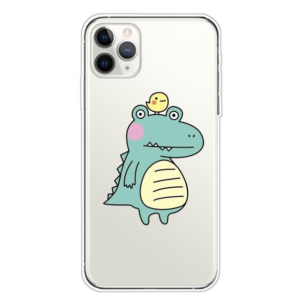 Grote foto for iphone 11 pro lucency painted tpu protective bird croco telecommunicatie mobieltjes