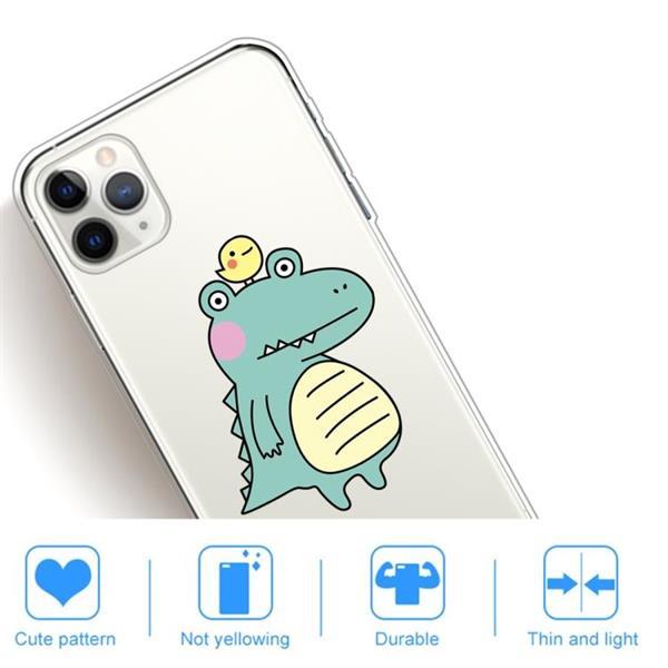 Grote foto for iphone 11 pro lucency painted tpu protective bird croco telecommunicatie mobieltjes