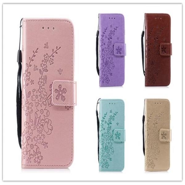 Grote foto for iphone 11 pro max plum blossom pattern leather case wit telecommunicatie mobieltjes
