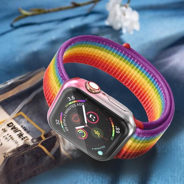 Grote foto for apple watch series 5 4 40mm gradient all inclusive tpu kleding dames sieraden