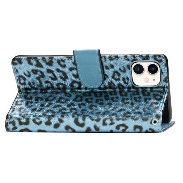 Grote foto for iphone 11 leopard flip stand mobile phone case with lan telecommunicatie mobieltjes
