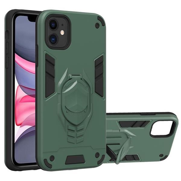 Grote foto for iphone 11 2 in 1 armor knight series pc tpu protective telecommunicatie mobieltjes