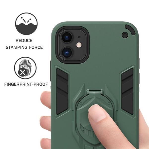 Grote foto for iphone 11 2 in 1 armor knight series pc tpu protective telecommunicatie mobieltjes