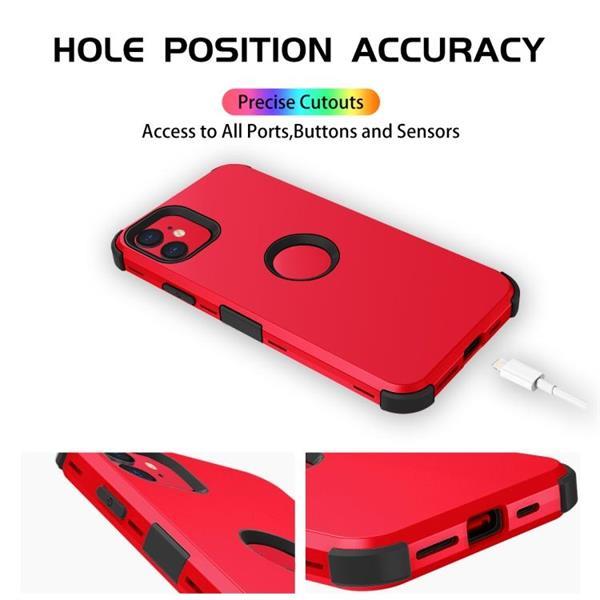Grote foto for iphone 11 3 in 1 all inclusive shockproof airbag silicon telecommunicatie mobieltjes