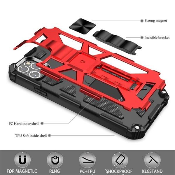 Grote foto for iphone 11 armor shockproof tpu pc magnetic protective telecommunicatie mobieltjes