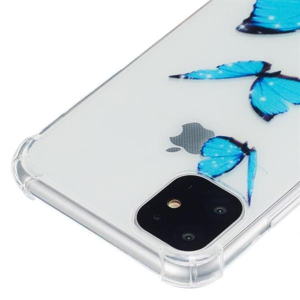 Grote foto for iphone 11 anti drop pattern tpu phone case blue butterfl telecommunicatie mobieltjes