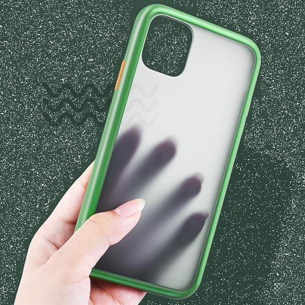 Grote foto for iphone 11 cafele gorgeous series silicone frame matte telecommunicatie mobieltjes