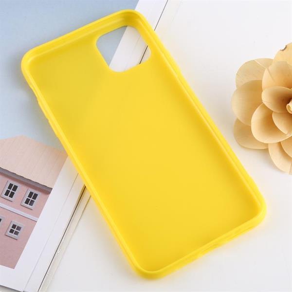 Grote foto for iphone 11 candy color plastic protective case yellow de telecommunicatie mobieltjes