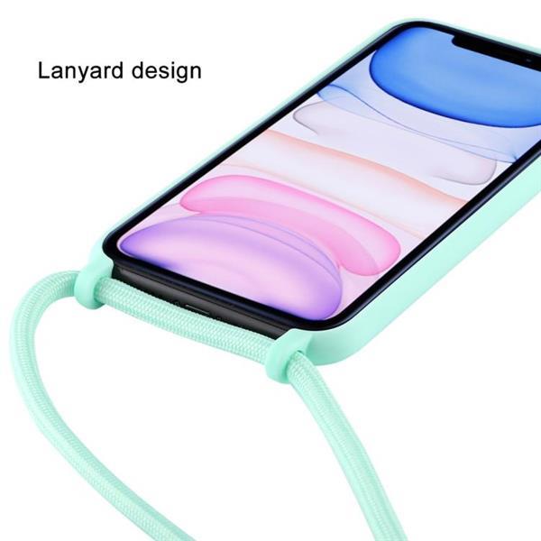 Grote foto for iphone 11 candy color tpu protective case with lanyard d telecommunicatie mobieltjes