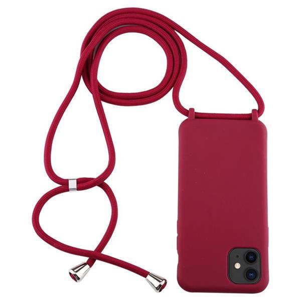 Grote foto for iphone 11 candy color tpu protective case with lanyard r telecommunicatie mobieltjes