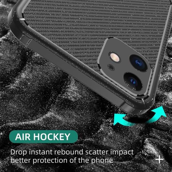Grote foto for iphone 11 carbon fiber texture solid color tpu slim case telecommunicatie mobieltjes