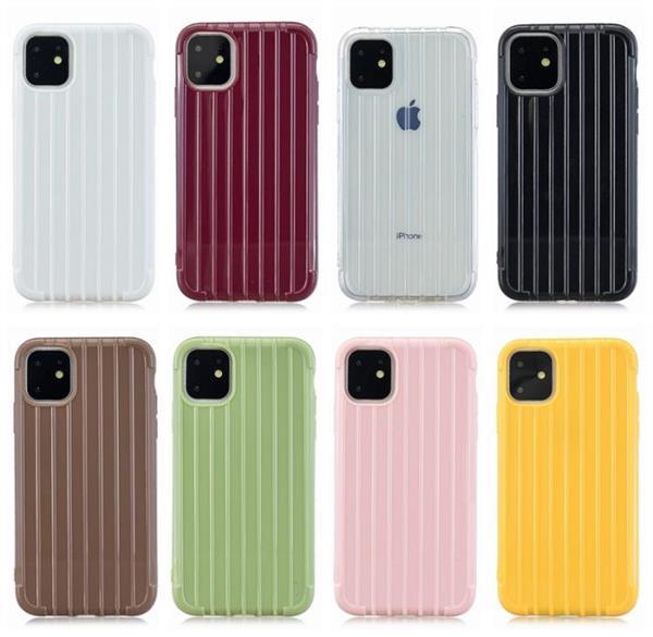 Grote foto for iphone 11 coloured suitcase striped mobile phone case gr telecommunicatie mobieltjes