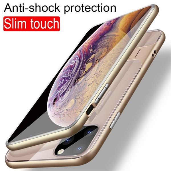 Grote foto for iphone 11 crystal shockproof tpu pc case with holder s telecommunicatie mobieltjes