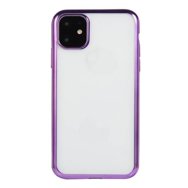 Grote foto for iphone 11 electroplating tpu protective case purple def telecommunicatie mobieltjes