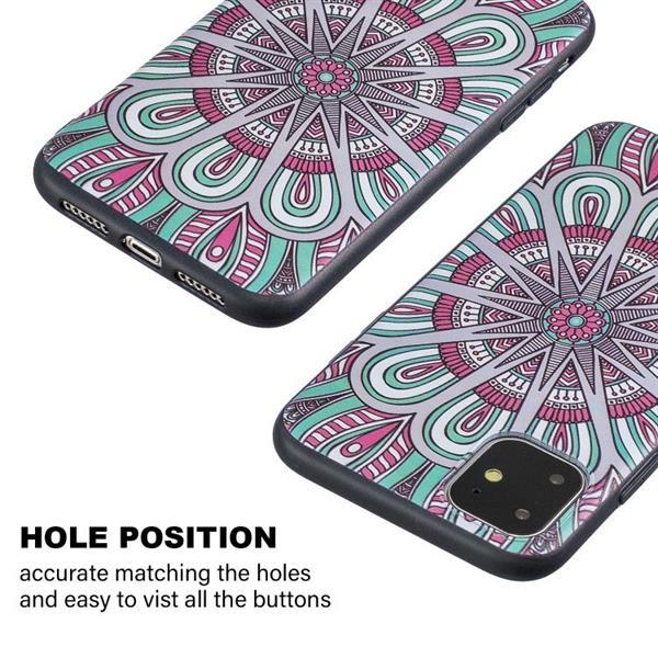 Grote foto for iphone 11 embossed painted pattern tpu case mandala def telecommunicatie mobieltjes