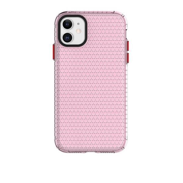 Grote foto for iphone 11 honeycomb shockproof tpu case pink default ti telecommunicatie mobieltjes