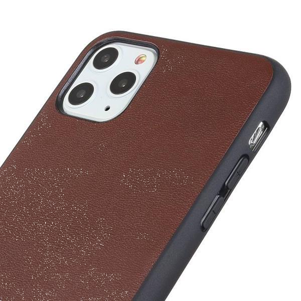 Grote foto for iphone 11 lambskin texture protective case brown defaul telecommunicatie mobieltjes