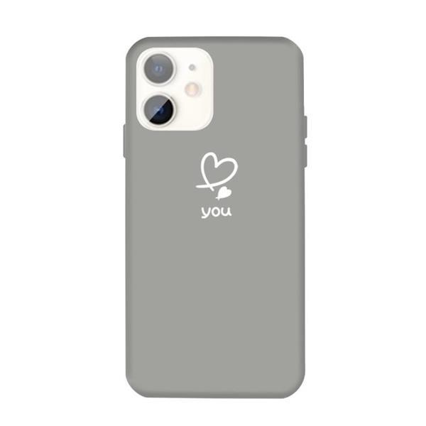 Grote foto for iphone 11 love heart letter pattern colorful frosted tpu telecommunicatie mobieltjes