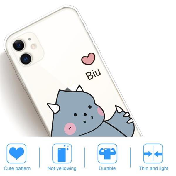 Grote foto for iphone 11 lucency painted tpu protective caring monster telecommunicatie mobieltjes