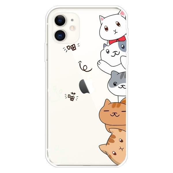 Grote foto for iphone 11 lucency painted tpu protective meow meow defa telecommunicatie mobieltjes