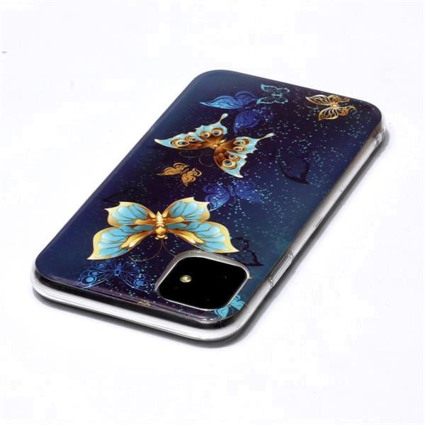 Grote foto for iphone 11 luminous tpu soft protective case double butte telecommunicatie mobieltjes