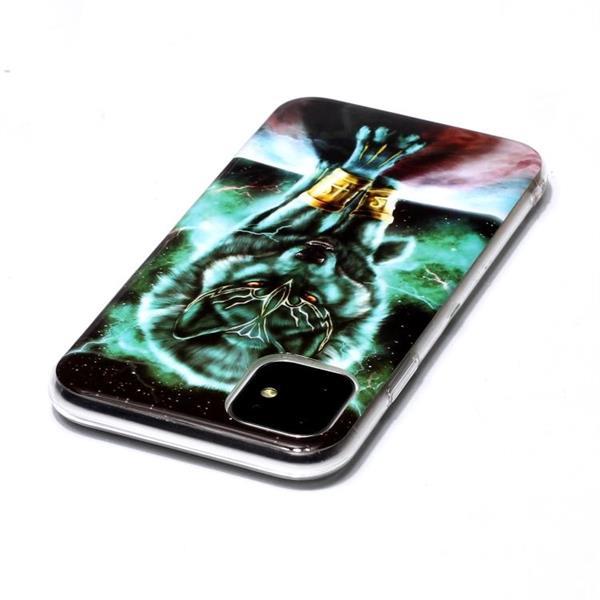 Grote foto for iphone 11 luminous tpu soft protective case ferocious wo telecommunicatie mobieltjes