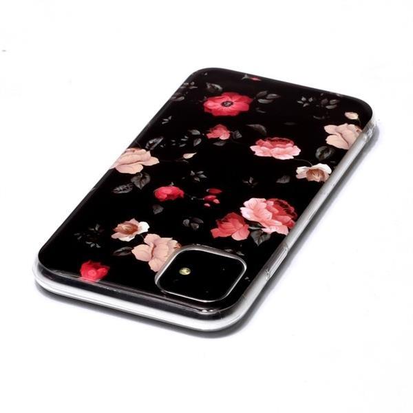 Grote foto for iphone 11 luminous tpu soft protective case rose defaul telecommunicatie mobieltjes