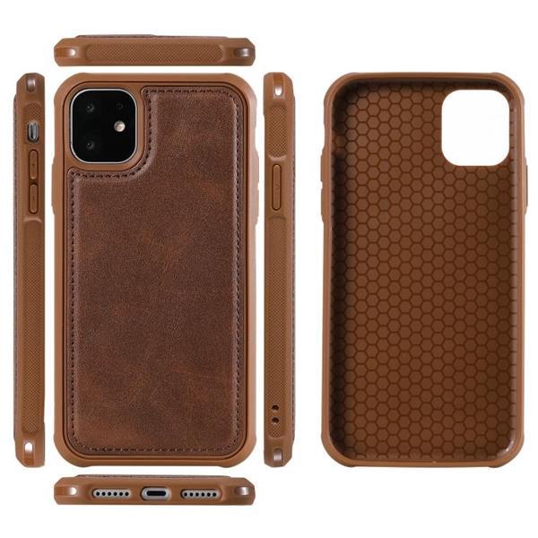 Grote foto for iphone 11 magnetic shockproof pc tpu pu leather prot telecommunicatie mobieltjes
