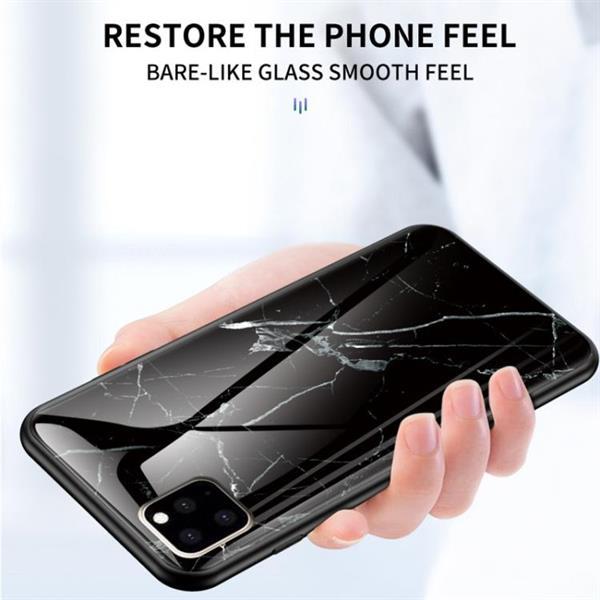 Grote foto for iphone 11 marble glass protective case red default titl telecommunicatie mobieltjes