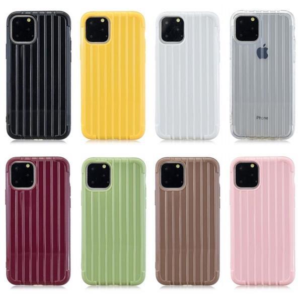 Grote foto for iphone 11 pro coloured suitcase striped mobile phone cas telecommunicatie mobieltjes