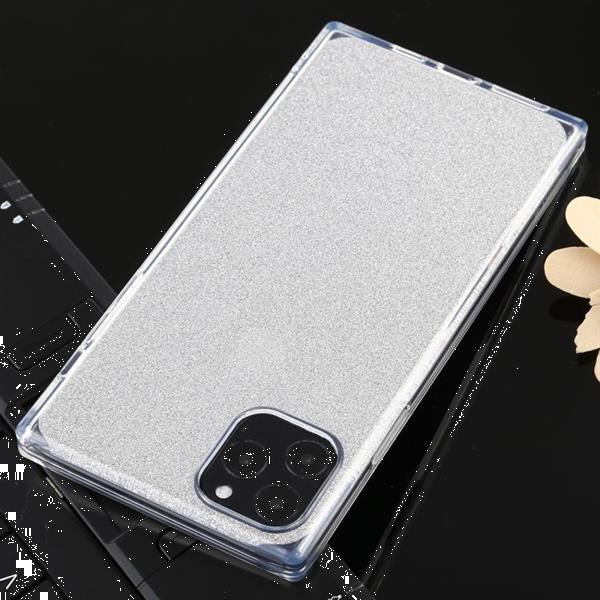 Grote foto for iphone 11 pro glitter powder tpu protective case silver telecommunicatie mobieltjes