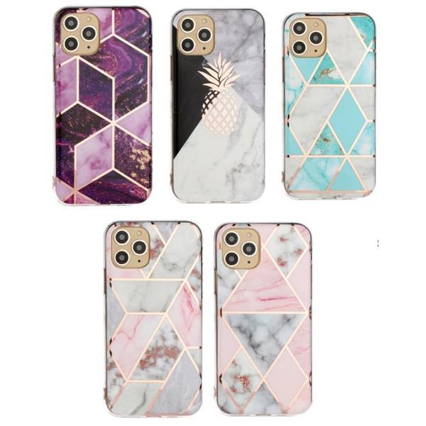 Grote foto for iphone 11 pro hot stamping geometric marble imd craft tp telecommunicatie mobieltjes
