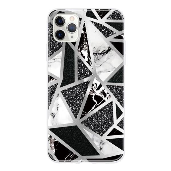 Grote foto for iphone 11 pro max geometric marble series frosted transl telecommunicatie mobieltjes