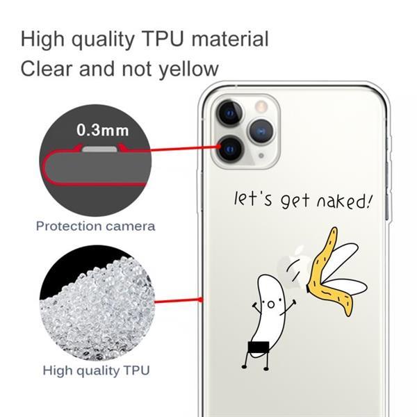 Grote foto for iphone 11 pro max lucency painted tpu protective banana telecommunicatie mobieltjes