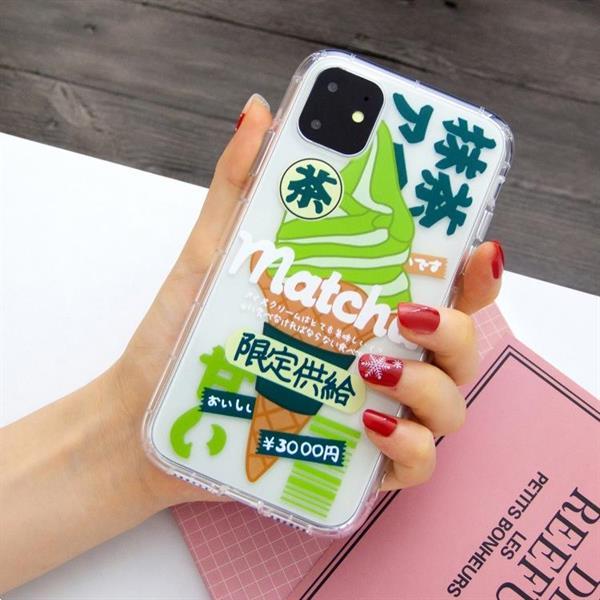 Grote foto for iphone 11 pro max lucency painted tpu protective matcha telecommunicatie mobieltjes