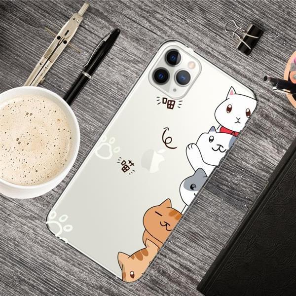 Grote foto for iphone 11 pro max lucency painted tpu protective meow me telecommunicatie mobieltjes