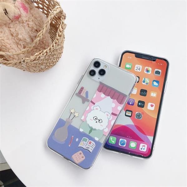 Grote foto for iphone 11 pro max painted animal pattern shockproof tran telecommunicatie mobieltjes