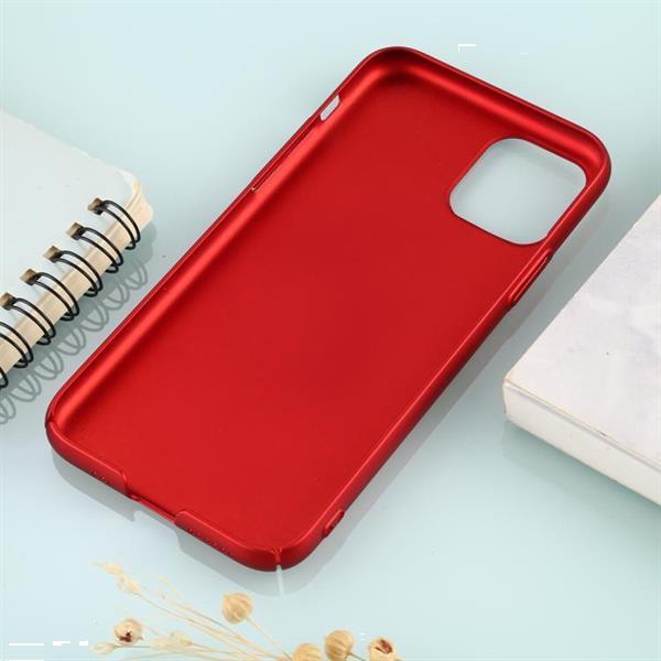 Grote foto for iphone 11 pro max solid color plastic protective case re telecommunicatie mobieltjes