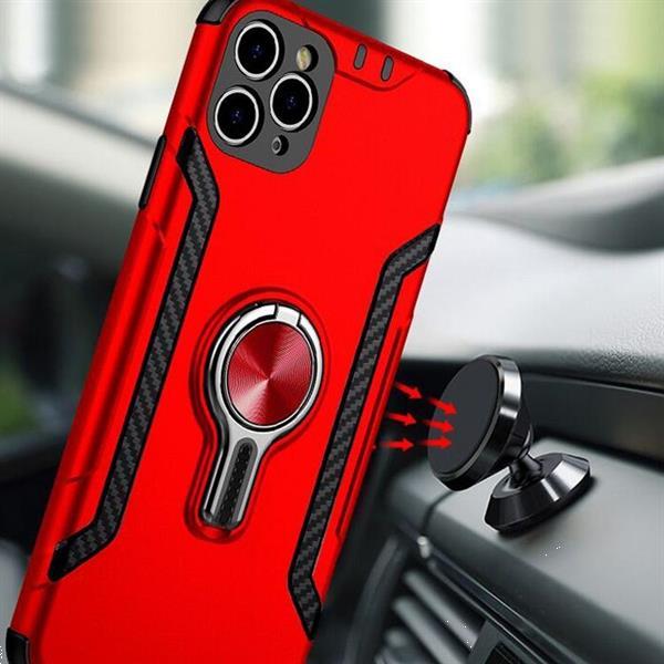 Grote foto for iphone 11 pro shockproof tpu pc case with ring holder telecommunicatie mobieltjes