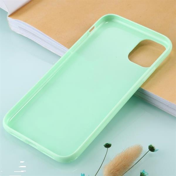 Grote foto for iphone 11 pro tpu mobile phone case bright green lotus l telecommunicatie mobieltjes