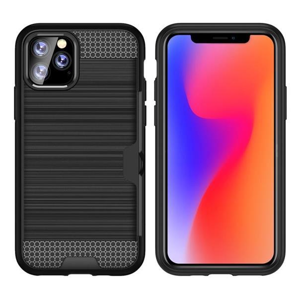 Grote foto for iphone 11 pro ultra thin tpu pc brushed texture shockpro telecommunicatie mobieltjes