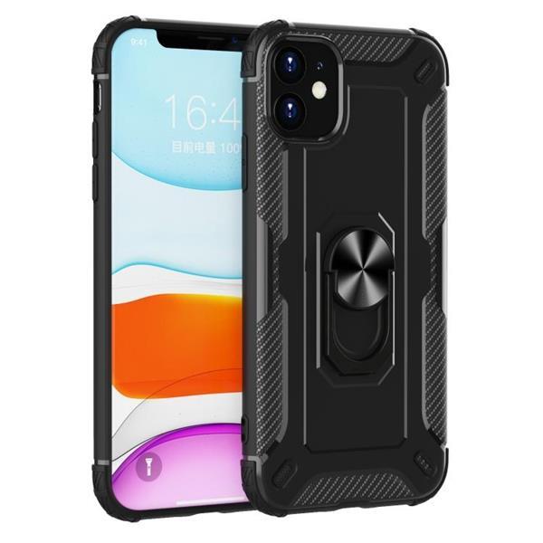 Grote foto for iphone 11 shockproof armor tpu case with ring holder bl telecommunicatie mobieltjes