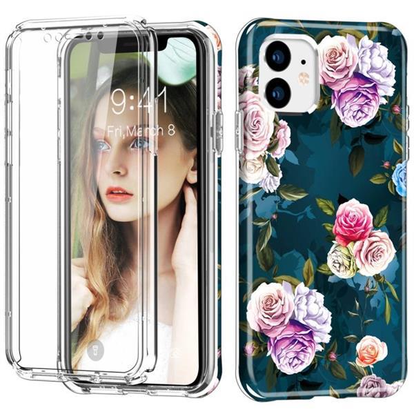 Grote foto for iphone 11 shockproof pc tpu back protective case front telecommunicatie mobieltjes