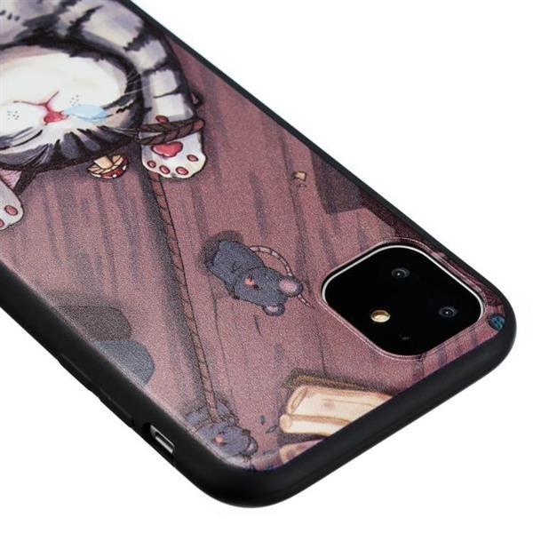 Grote foto for iphone 11 shockproof soft tpu protective case cat patter telecommunicatie mobieltjes