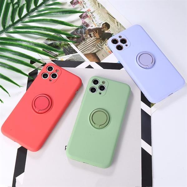 Grote foto for iphone 11 solid color liquid silicone shockproof full co telecommunicatie mobieltjes