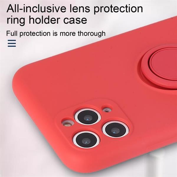 Grote foto for iphone 11 solid color liquid silicone shockproof full co telecommunicatie mobieltjes
