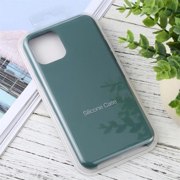 Grote foto for iphone 11 solid color solid silicone shockproof case l telecommunicatie mobieltjes