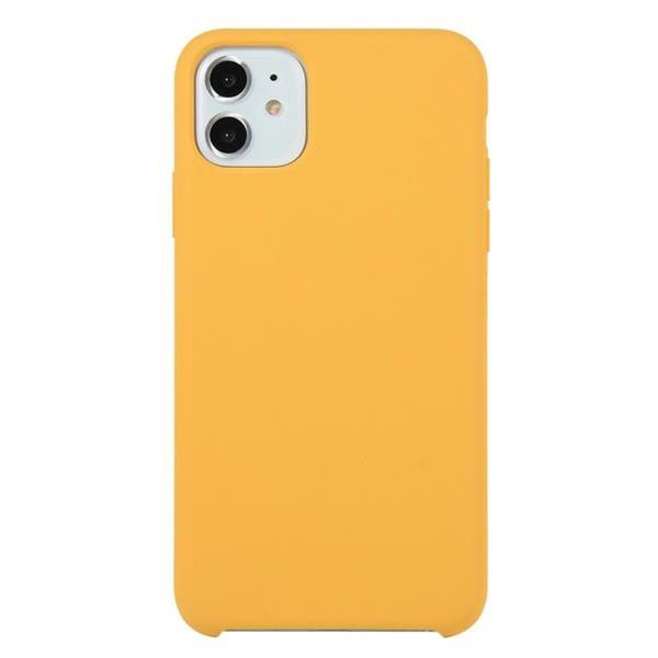 Grote foto for iphone 11 solid color solid silicone shockproof case go telecommunicatie mobieltjes