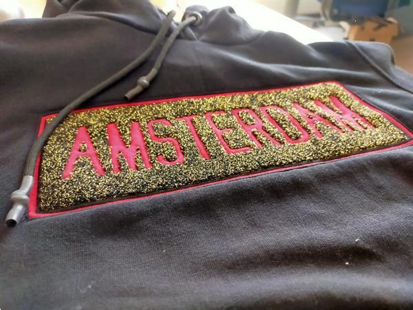 Grote foto fox originals amsterdam gold terry hooded sweater maat xs kleding dames truien en vesten